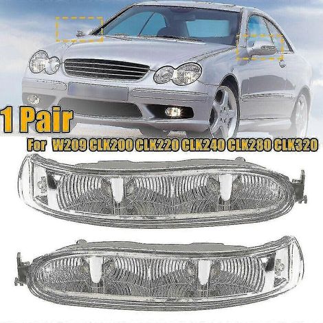 Luces intermitentes LED izquierda y derecha para espejos retrovisores laterales del Mercedes-Benz W209 CLK 2002-2009 (autopista)
