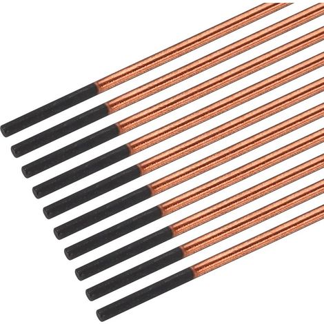 20 baguettes de gougeage à l'arc au carbone de 4 mm x 355 mm (0,16 po x 14 po), électrodes de gougeage revêtues de graphite de cuivre pour le soudage