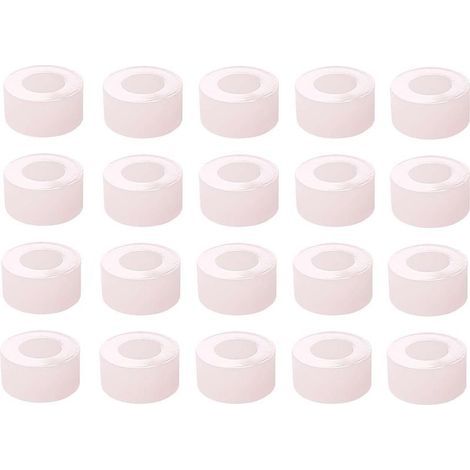 Lot de 20 entretoises cylindriques rondes en polyamide naturel – Diamètre intérieur 5,3 mm – Hauteur 3 mm – Pour fixations diverses (1/5)