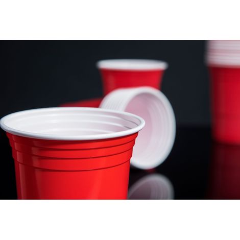 TRESKO Bicchieri rossi per feste, 250 pezzi, bicchieri riutilizzabili, bicchieri di plastica, bicchieri per birra pong per feste (1/5)