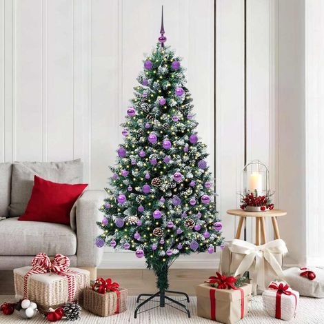 Künstlicher Weihnachtsbaum mit 300 LEDs mit Ständer Grün 180 cm (1/5)