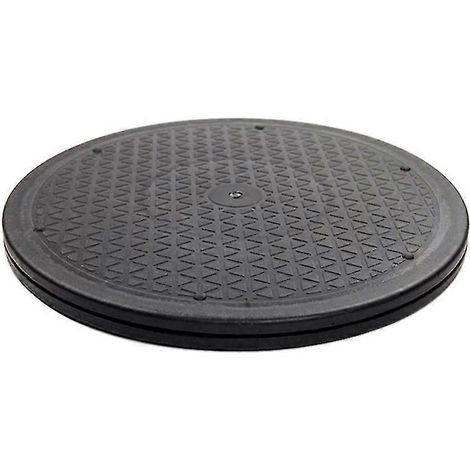 Support pivotant rotatif robuste en acier de 30 cm (12 pouces) pour moniteur, TV et plateau tournant, noir, rond. (1/4)