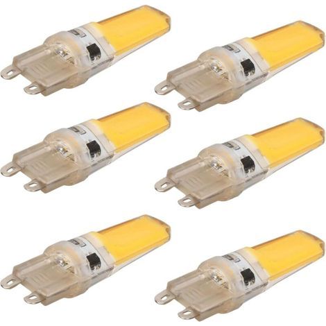 G9 LED-Lampe, professioneller dimmbarer COB-G9-Ersatz, 360°-Abstrahler für Wand- und Tischlampen, 6 Stück (warmes Licht 3000K) (1/5)