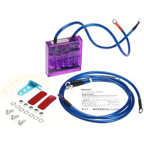 Stabilisateur de tension numérique de voiture, redresseur de régulateur électrique universel 12V avec câbles de terre et Kit de matériel de montage (1/5)