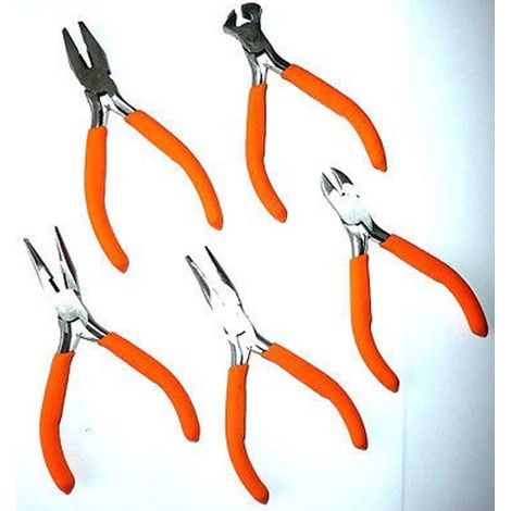 Trade Shop - Set 5 Pcs. Mini Alicates De Corte Para Electrónica Mm120 Precisión Modelismo -