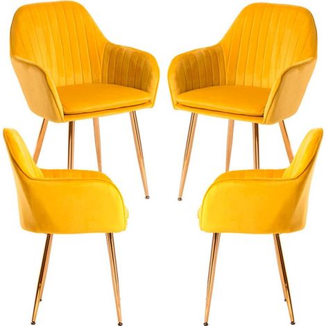 Packs Sillas Comedor - Pack 4 Sillas Chic Golden - Amarillo (1/5)