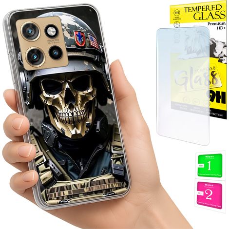 Funda para Motorola Edge 50 Neo con cubierta trasera y cristal 9H. (1/5)