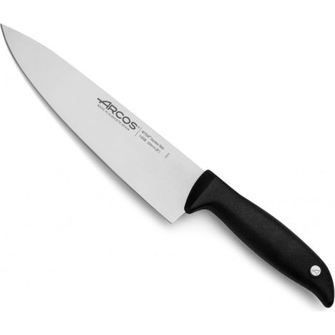 Cuchillo de cocinero Arcos Menorca 145800 de acero inoxidable Nitrum y mango de polipropileno con hoja de 20 cm en blíster (1/5)