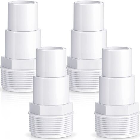 Raccords de tuyauterie en PVC 1-1/2" ou 1-1/4" - Ensemble de 4 raccords de rechange en PVC pour pompes, filtres et skimmers de piscines hors sol SPX1091Z7 SPX1091Z4 (1/5)