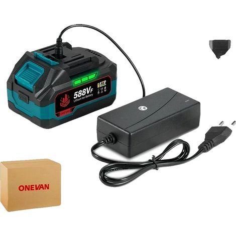 Batería recargable, capacidad de 22900 mAh, compatible con herramientas de 18 V, como se muestra en la imagen: a, 1 batería, 1 cargador (B). (1/2)