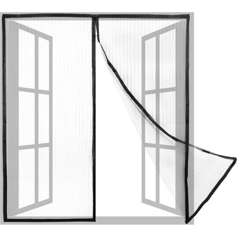 Moustiquaire de fenêtre 130 x 150 cm avec fermeture magnétique, moustiquaire amovible pour porte et fenêtre (1/4)