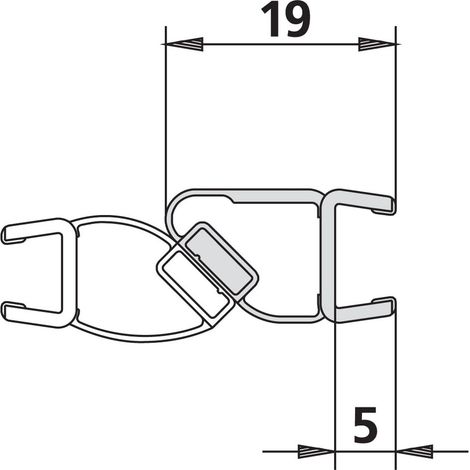Kermi Magnetprofil x1, 1241, 2000mm, passend bis Serienhöhe 2000mm, 6025715