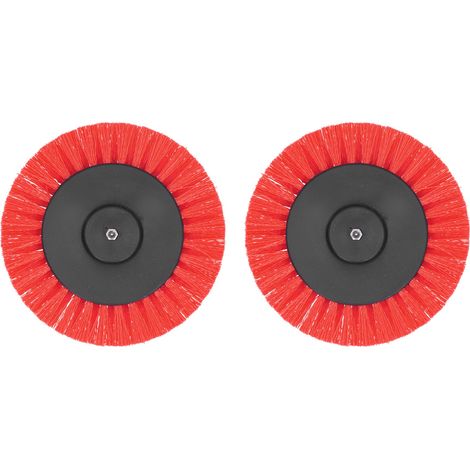 2 Pack 3.5 Inch Electric Drill Brush Head Durable Drill Brush Attachment for Carpets DecorationRed