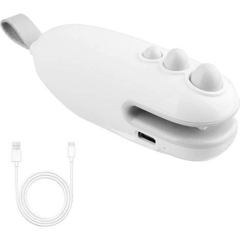 Mini selladora, soldadora de bolsas de plástico 2 en 1, selladora térmica con cortador, selladora de alimentos recargable con cable USB, corta y sella bolsas de plástico para alimentos, refrigerios y