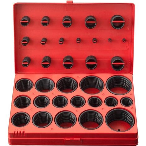 Lot de 419 joints toriques NBR Ø 3-50 mm – 32 tailles – Résistance aux acides, essence et chaleur – Pour plomberie et réparation véhicules (1/5)