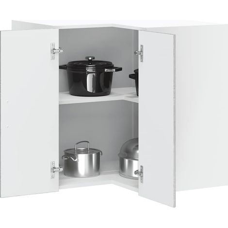 Küchen-Eckhängeschrank Lucca Grau Sonoma Holzwerkstoff