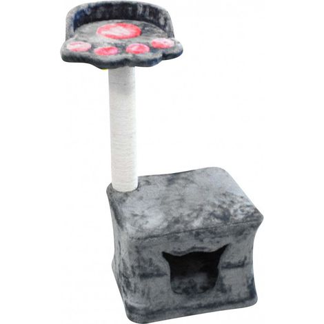 Arbre à chat - Gris - Accessoires pour animaux - Livraison gratuite