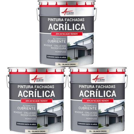 Pintura acrílica para exteriores, impermeable y duradera para fachadas exteriores - ARCAFAÇADE RENOV