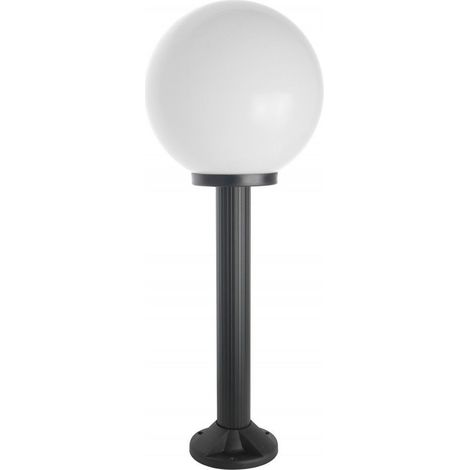 Lampione da giardino 80cm sfera 30cm E27 nero IP43 (1/3)