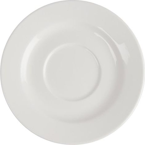 Soucoupes Rondes en Porcelaine Fine 143 mm Lumina - Lot de 6 (1/5)