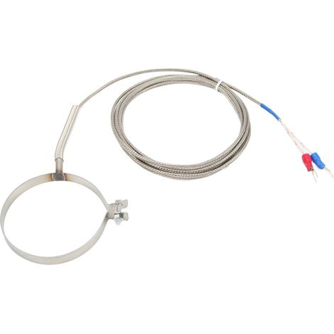 Capteur thermocouple type K 0‑400°C, filetage 60mm inox, câble 2m pour process industriel (1/5)
