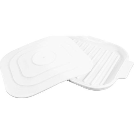 Speck-Backblech, mikrowellengeeignete Backform, multifunktionales Brotbackblech, Silikonform – 28 x 20,8 cm – Weiß (1/4)