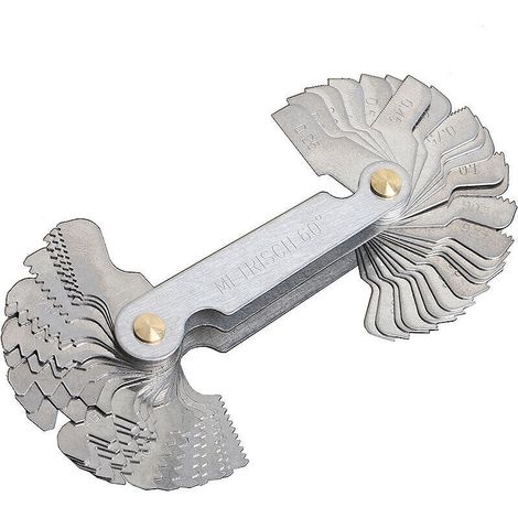 1 pièce Peigne Filetage, 58 lames acier inoxydable, jauge pas de vis métrique/pouce, pour atelier bricolage et maintenance industrielle (1/5)
