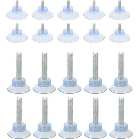 Pieds de Meubles à Ventouse PVC Réglables 32 Pièces, M5 M6 M8 Base Galvanisée, Bleu, Usage Maison et Bureau, Modèles 3814, 3514, 3538 (1/5)