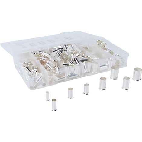 190pcs Kit de Ferrules à Fil Connecteurs à Sortir Cuivre Rouge EN Terminaux de Câbles Électriques 6 Types (1/5)