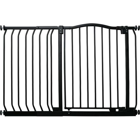 Bettacare Curved Top Dog Gate, 134cm - 143cm, Matt Black, Pressure Fit Pet Gate for Dog and Puppy, Pet and Dog Barrier
