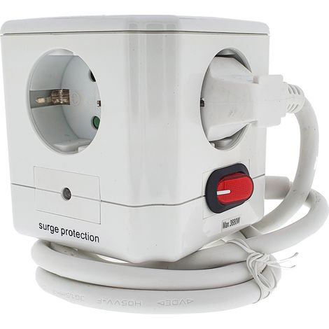 electricidad finscubo 4 tomas c-tt 16a+usb+1,5cable 3g1,5m 77905 (1/2)