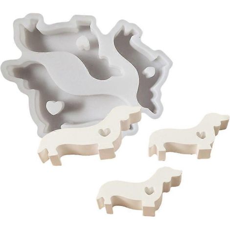Moules à bougies en silicone pour teckel, ciment et plâtre (1/5)