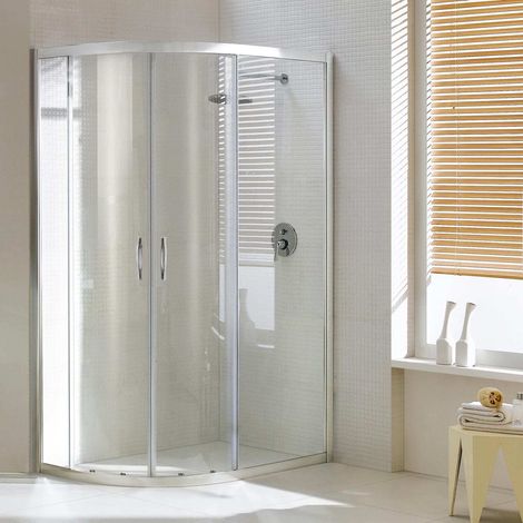 Box Doccia Semicircolare 70x90 cm 2 Ante Scorrevoli in Cristallo Trasparente 6mm H198 Fosterberg Odense (1/5)