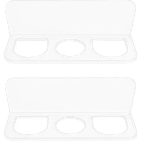 Lot de 2 supports de peigne de salle de bain, support de brosse à cheveux, fournitures de rangement, organisateur d'outils pour cheveux avec trois trous, support mural pour salle d'outils chaude (1/5)