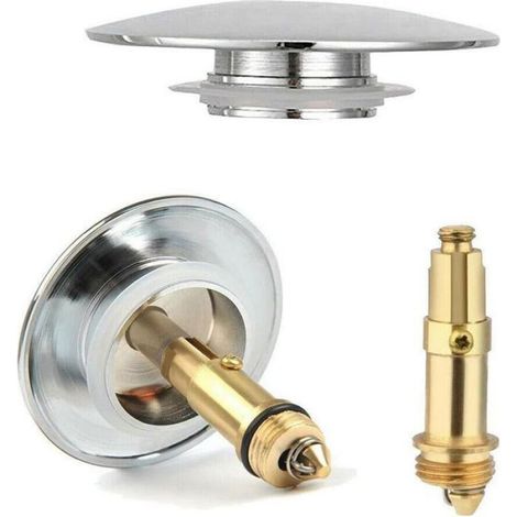 Bouchon De Vidange Pop Up - Laiton Antirouille - Pour Lavabo Cuisine Et Salle De Bain - 66 mm (1/5)