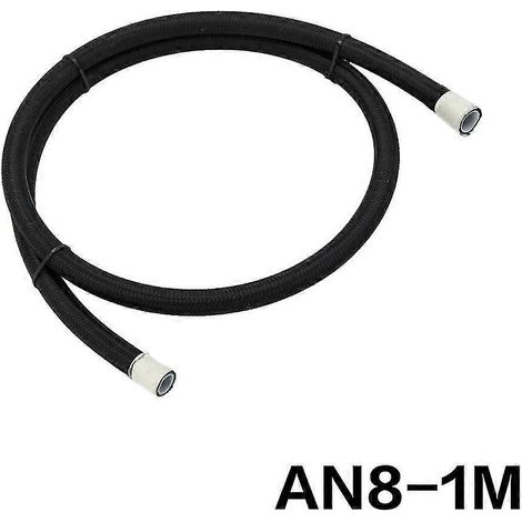1 m 3 m Geflochtener AN6 AN8 AN10 PTFE E85 Kraftstoffschlauch Öl-/Gaskühlerschlauch Leitung Rohr Außen 304 Edelstahl Geflecht Innen --AN8 1 m