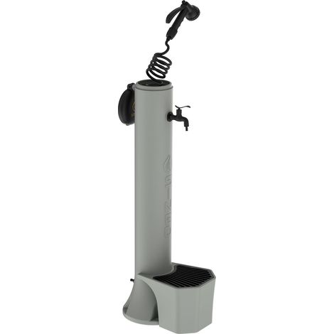 Sined Tritone Pro Fuente De Polietileno Con Toma Doble y Cesta Tórtola De Fácil Instalación Con Manguera De 75 m De Longitud