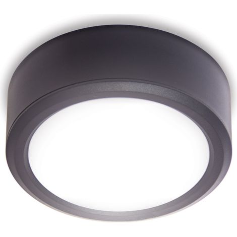 Xanlite – Spot LED extra plat encastrable IP65 – 6W/800 lumens – Températures de couleur 3000K/4000K/6500K – Noir pour environnements humides (1/5)