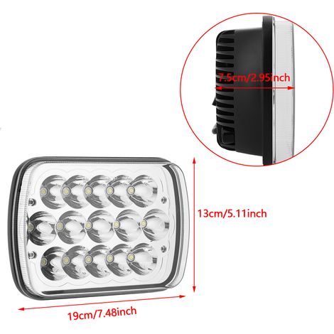 45-W-LED-Scheinwerfer (7 Zoll), Frontscheinwerfer für Jeep Wrangler (2007–2015), Fernlicht, 2er-Pack, wasserdicht, robust (1/5)