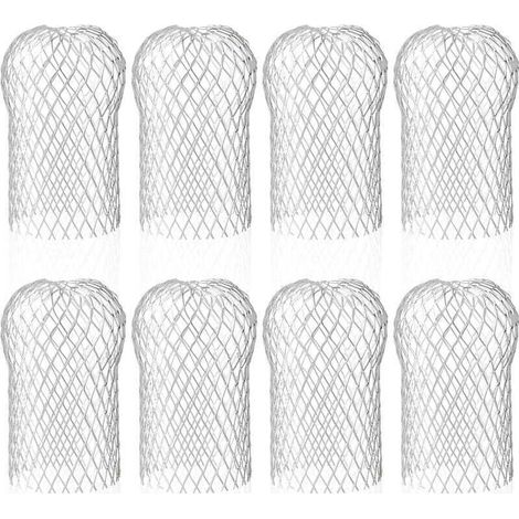 Lot de 8 Grilles de Protection Gouttière en Aluminium Flexible Durable Anti-Feuilles Avant-Toit Tuyau Descente (1/4)