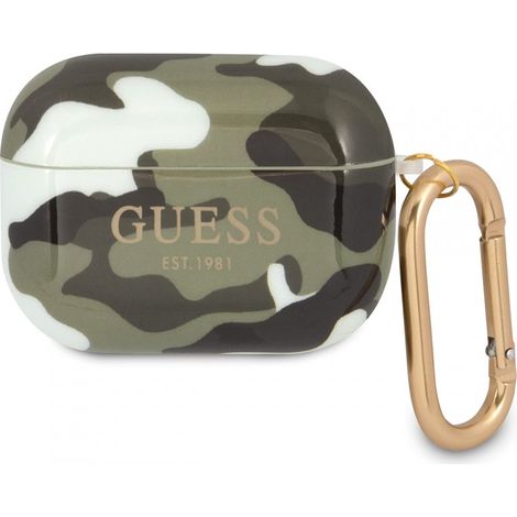 Collection Guess Guapucama AirPods Pro, coque vert/kaki camouflage