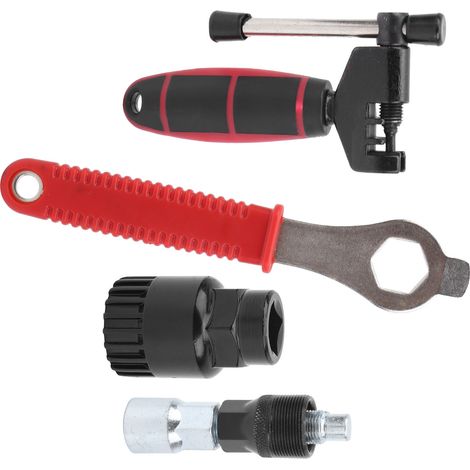 Kit de Réparation Vélo avec Clé, Coupe-Chaîne et Extracteur de Pédalier Noir (1/5)