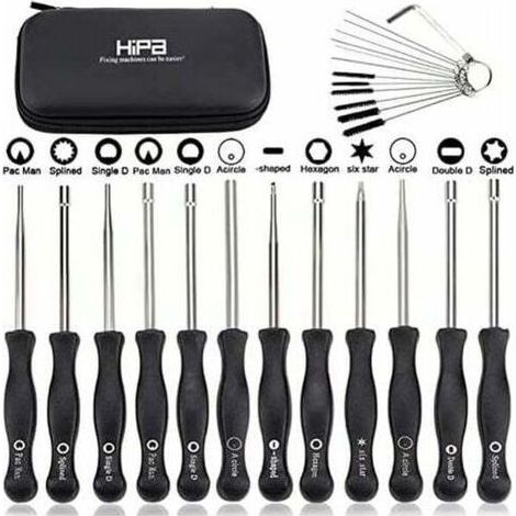 Ensemble de 12 outils de réglage de carburateur et tournevis de réglage pour moteurs 2 temps, pour débroussailleuses et tronçonneuses de marques Poulan, Husqvarna, STHIL, Echo. (1/4)