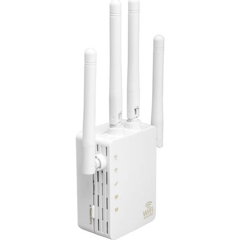 WiFi Extender, Fastest 5G Dual Band 1200Mbps WiFi Signal Booster, Family Friendly, Remote Extender Covers 8,500 Square Feet & 40 Devices, Wireless Internet Repeaters & Signal Boosters. (1/5)