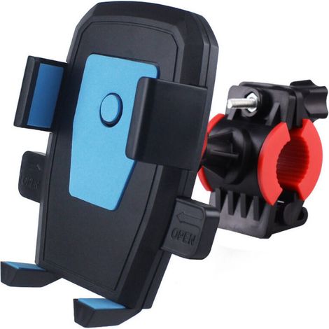 Support de téléphone portable pour vélo bleu, support universel pour smartphone