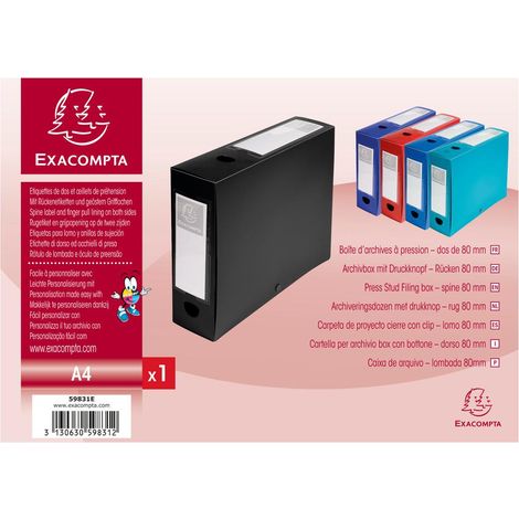 Exacompta 59831E archivador Polipropileno (PP) Negro (1/4)