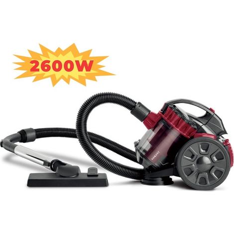 Aspirateur - Aspirateur sans sac - 2600W - 1.5L - Câble 5 m - Silencieux - facile à démonter - pour sols tapis canapés poils etc (1/5)