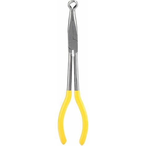 Pince à bec long, pince extra longue à nez incurvé à degrés ou outil de réparation d'artisanat en forme de O pour la réparation 27.5cm Fontainebleau