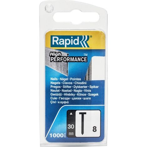 Punta clavad.neum 30mm galv cr clavillos nº 8 rapid 1.000 pz