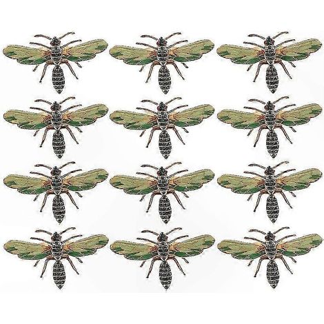 Lot de 12 ronds de serviette en alliage, motif insecte libellule, boucle diamant, pour serviettes en papier (1/5)